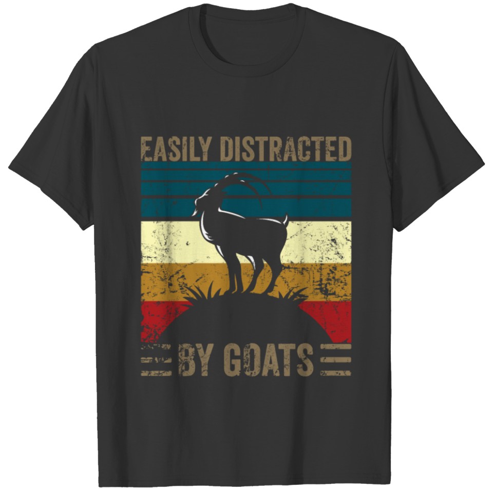 Easily distracted by goats T-shirt