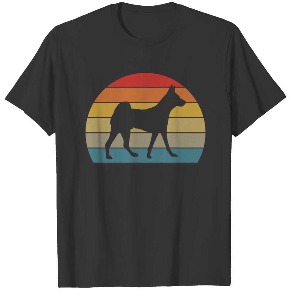Retro Basenji I Dog Love Dog Gift Motif T-shirt