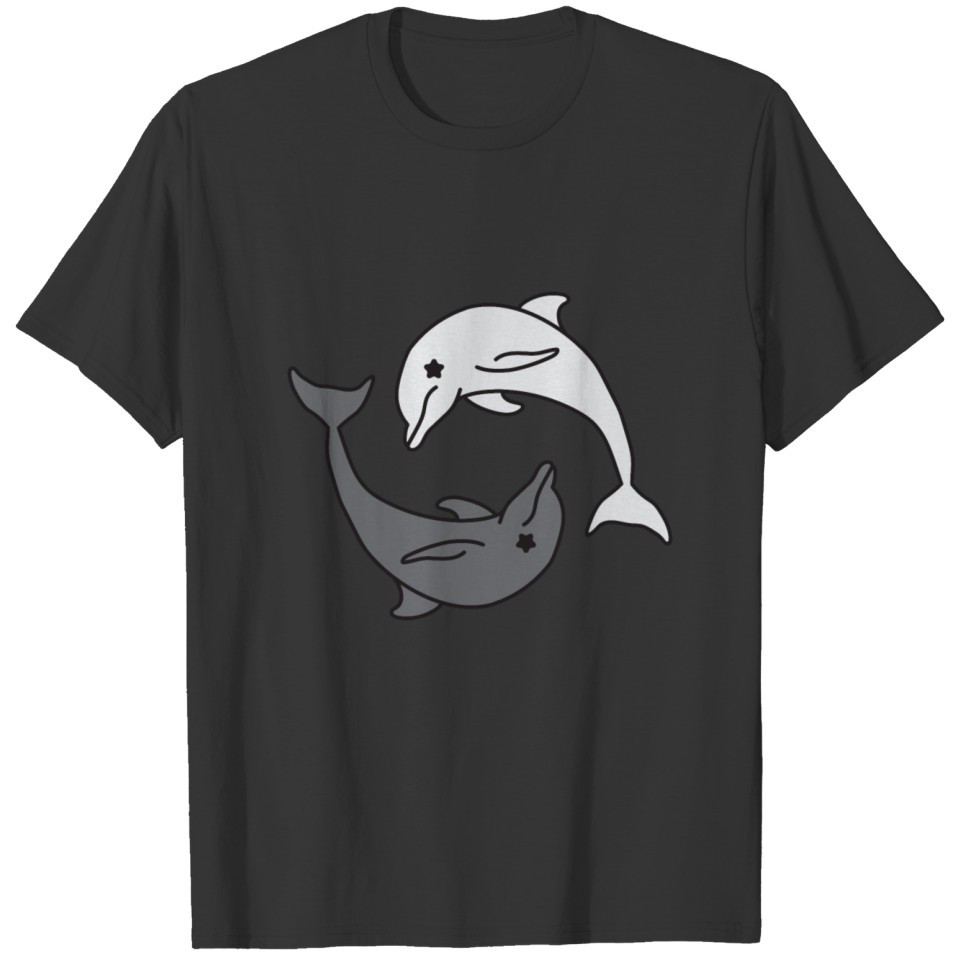 Black and White Dolphins T-shirt
