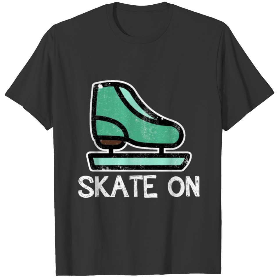 Ice Skating Winter Sport Hockey Skates Lake Gift T-shirt