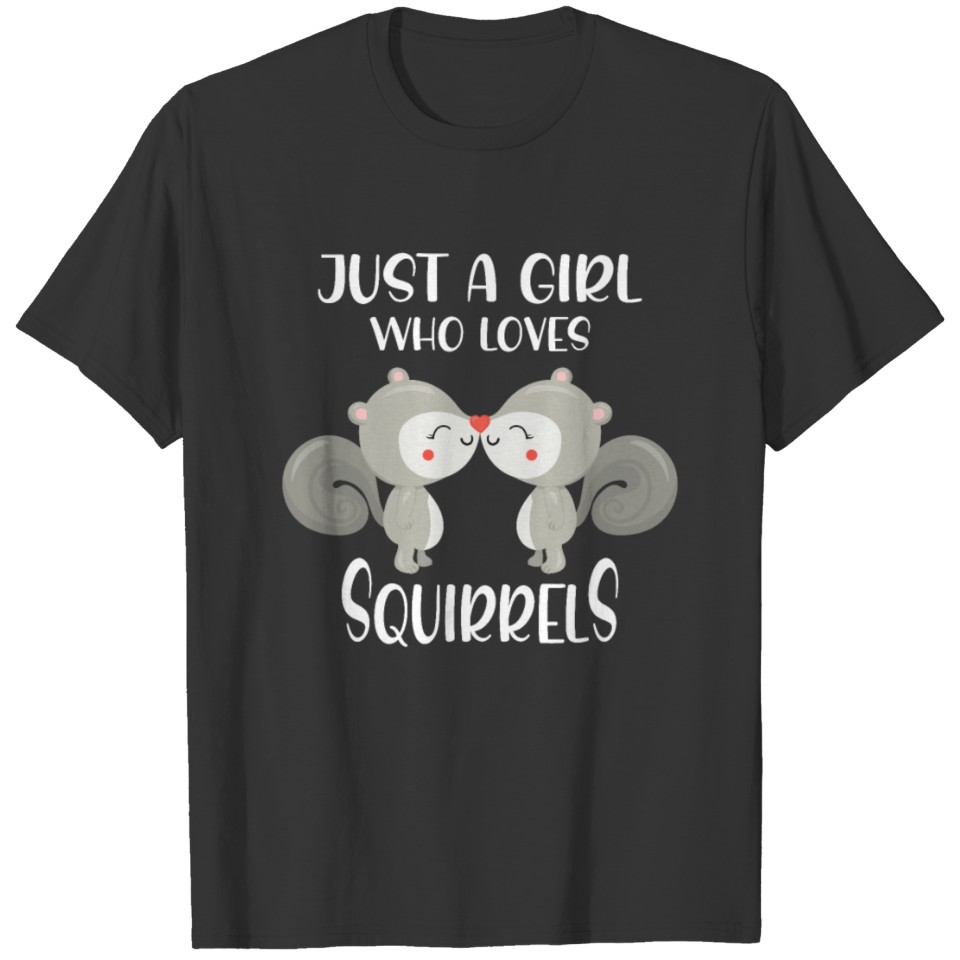 Just A Girl Who Loves Squirrels Children's Motif T-shirt