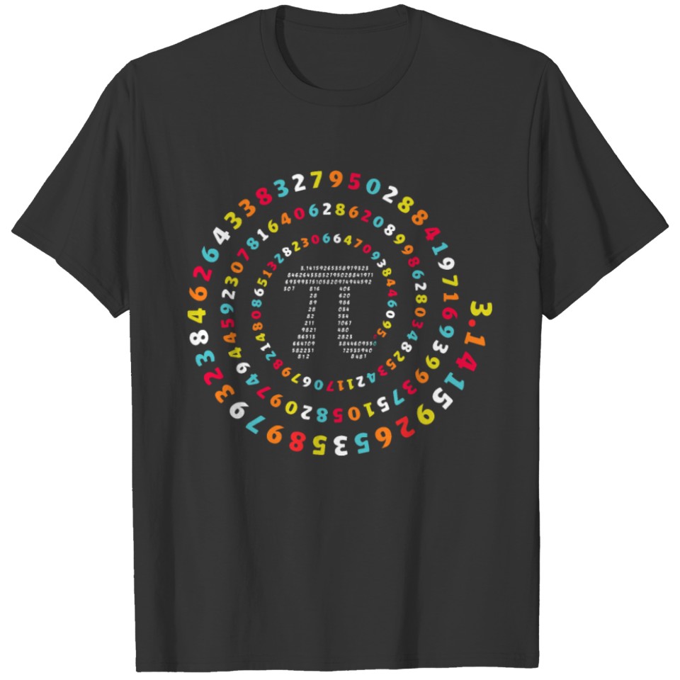 Funny Pi Day Spiral 3,14 Pi Number Symbol Math T Shirts