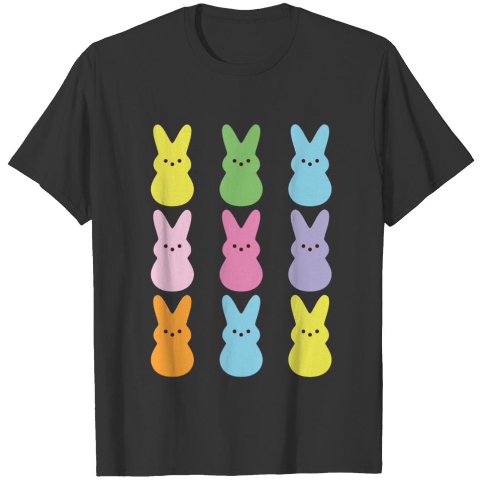 Cute Happy Easter Marshmallow Bunnies Kids T-shirt