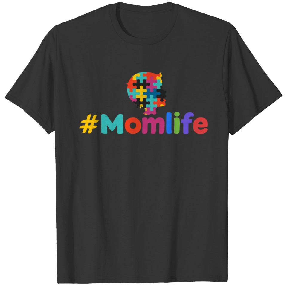 Autism Mom #MomLife Proud Parents Family Matching T-shirt