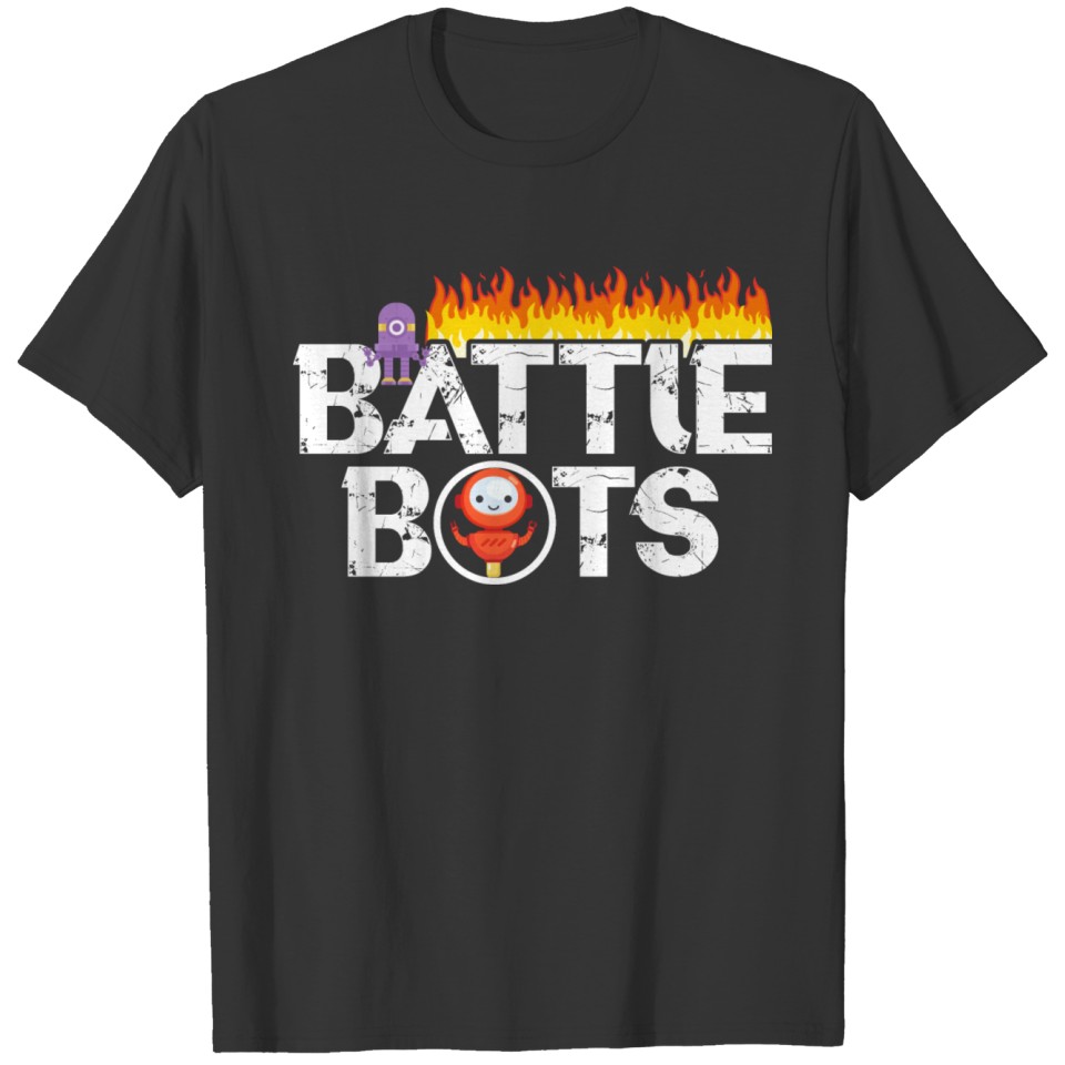Battle Bots Robot fight gaming fun geek fire T Shirts