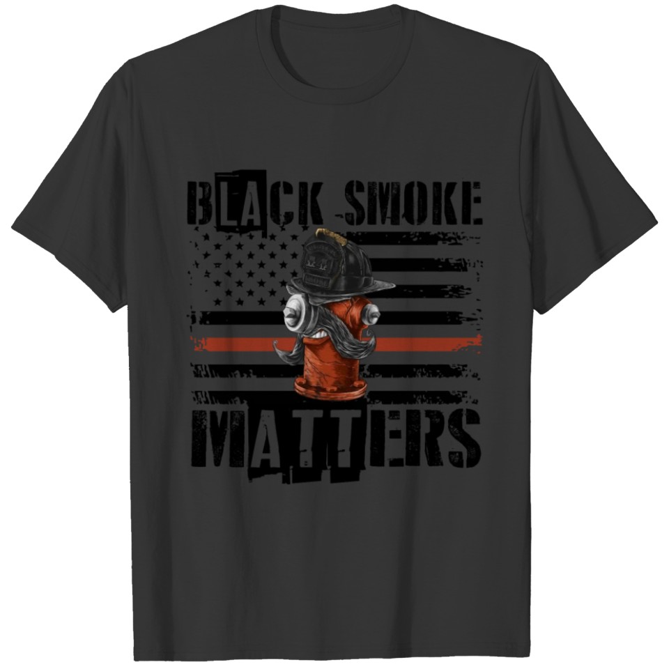 Black Smoke Matters US Flag T-shirt