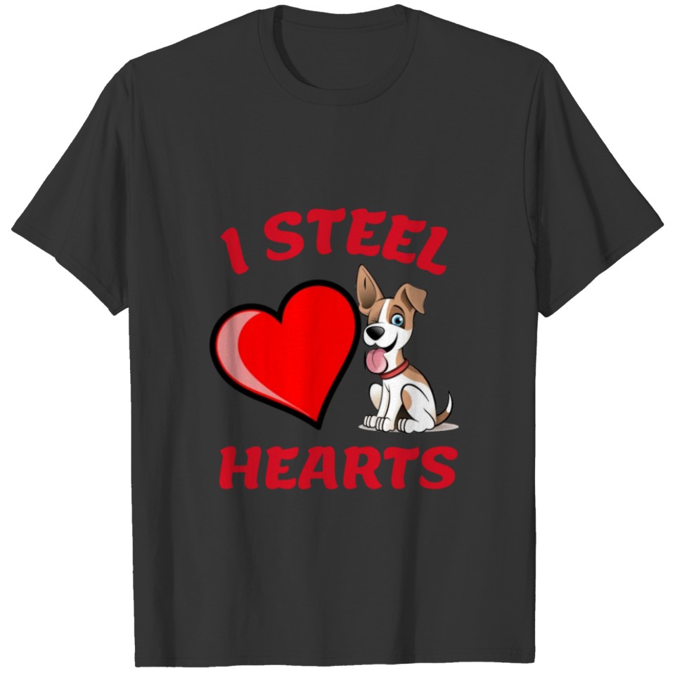 I Steel Hearts Cool Little Puppy Attitude T-shirt