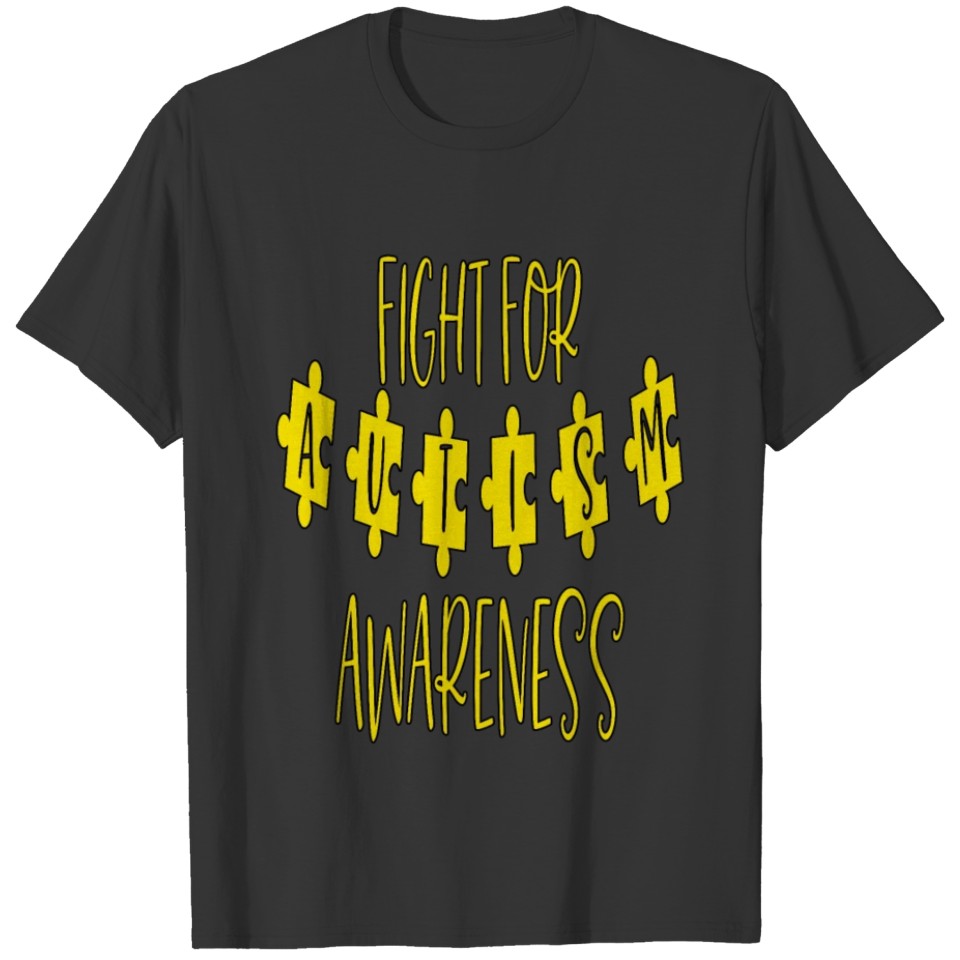 Fight For Autism Awareness Puzzle Asperger Support T-shirt