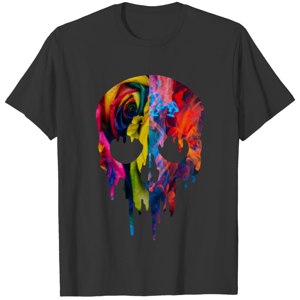 colorful skull creative design punisher logo 2 T-shirt