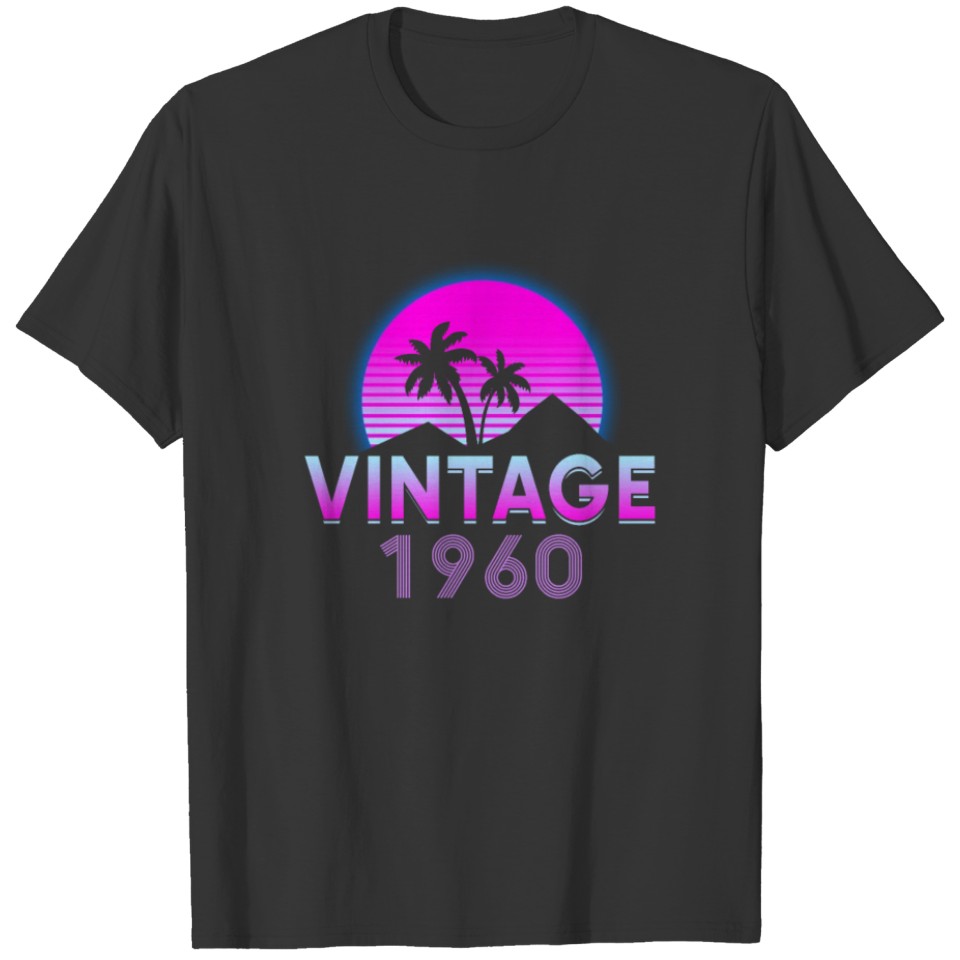 Retrowave Vintage 1960 Birthday Gift Idea T-shirt