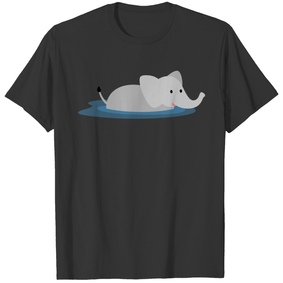 Baby Elephant in the water T Shirts