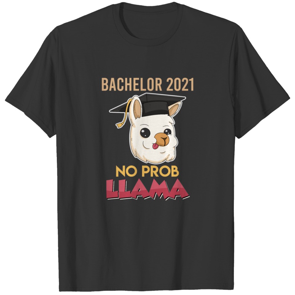 Lama Gift for Bachelor Graduation 2021 Alpaca T-shirt