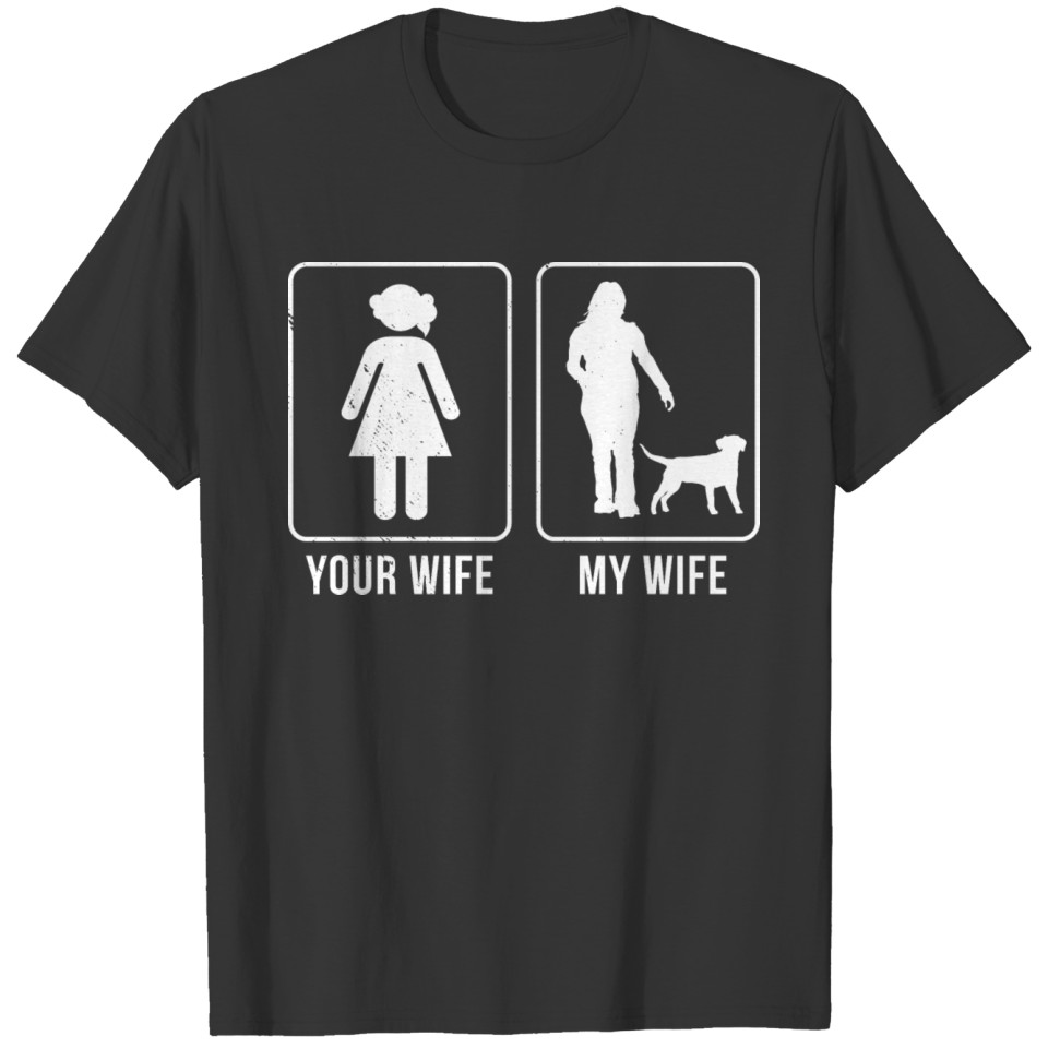 Labrador Retriever Dog My Wife Your Wife T Shirts L