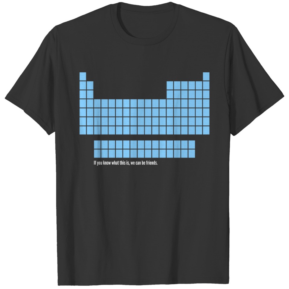 Periodic Table Blue Complete Friends T-shirt