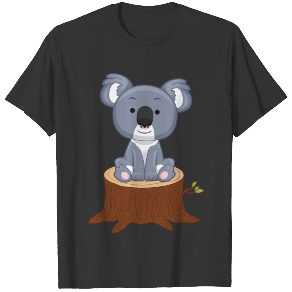 Koala Bear Tree Trunk Baby Cute Lover Wildlife T Shirts
