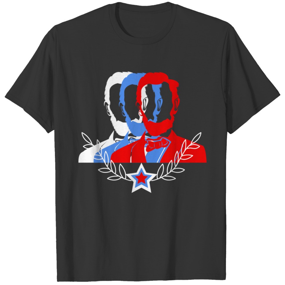 American Abraham Lincoln 4th of July. T-shirt