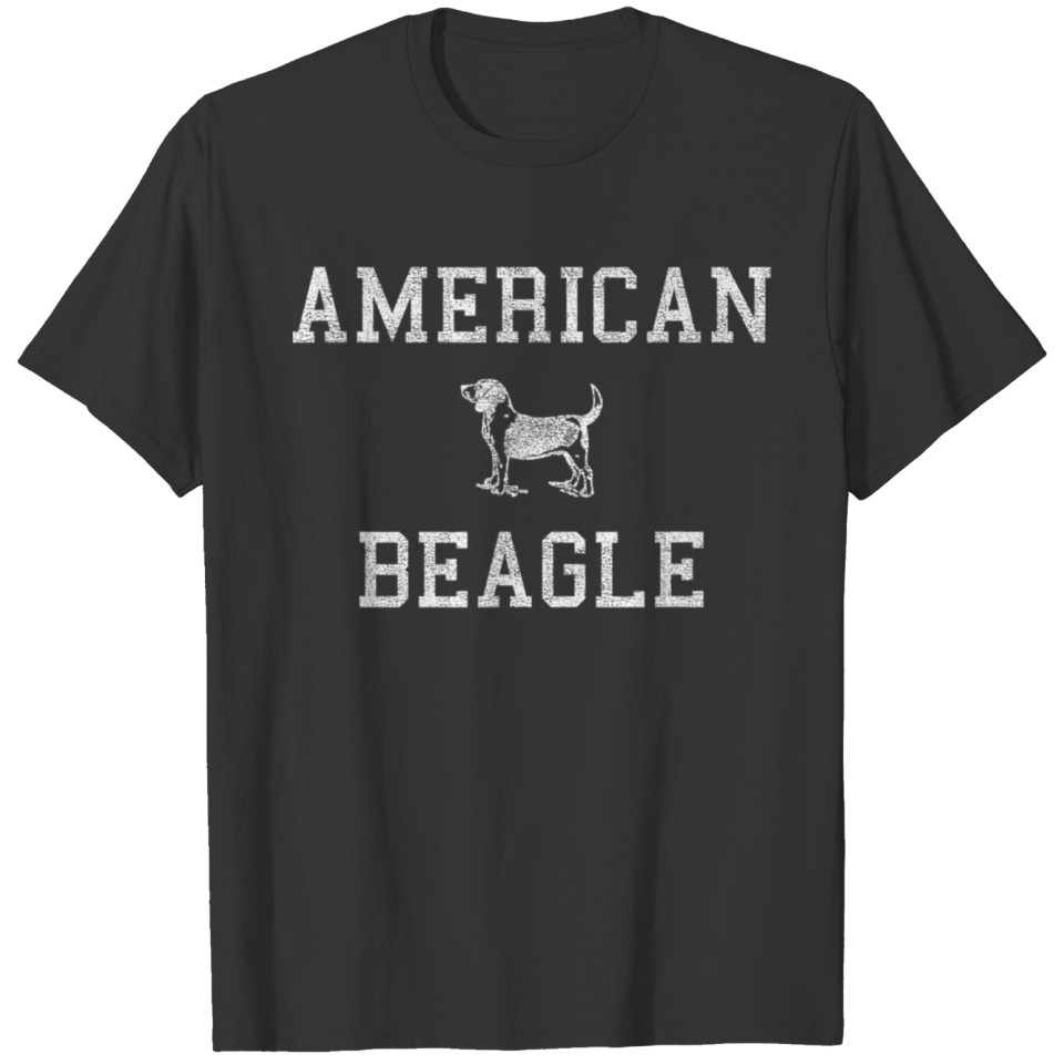 American Beagle Vintage Distressed Dog T Shirts