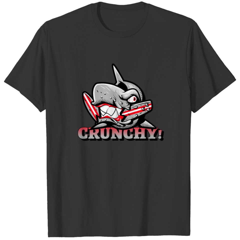 Crunchy Killer Shark Great White Sharks Ocean Sea T Shirts