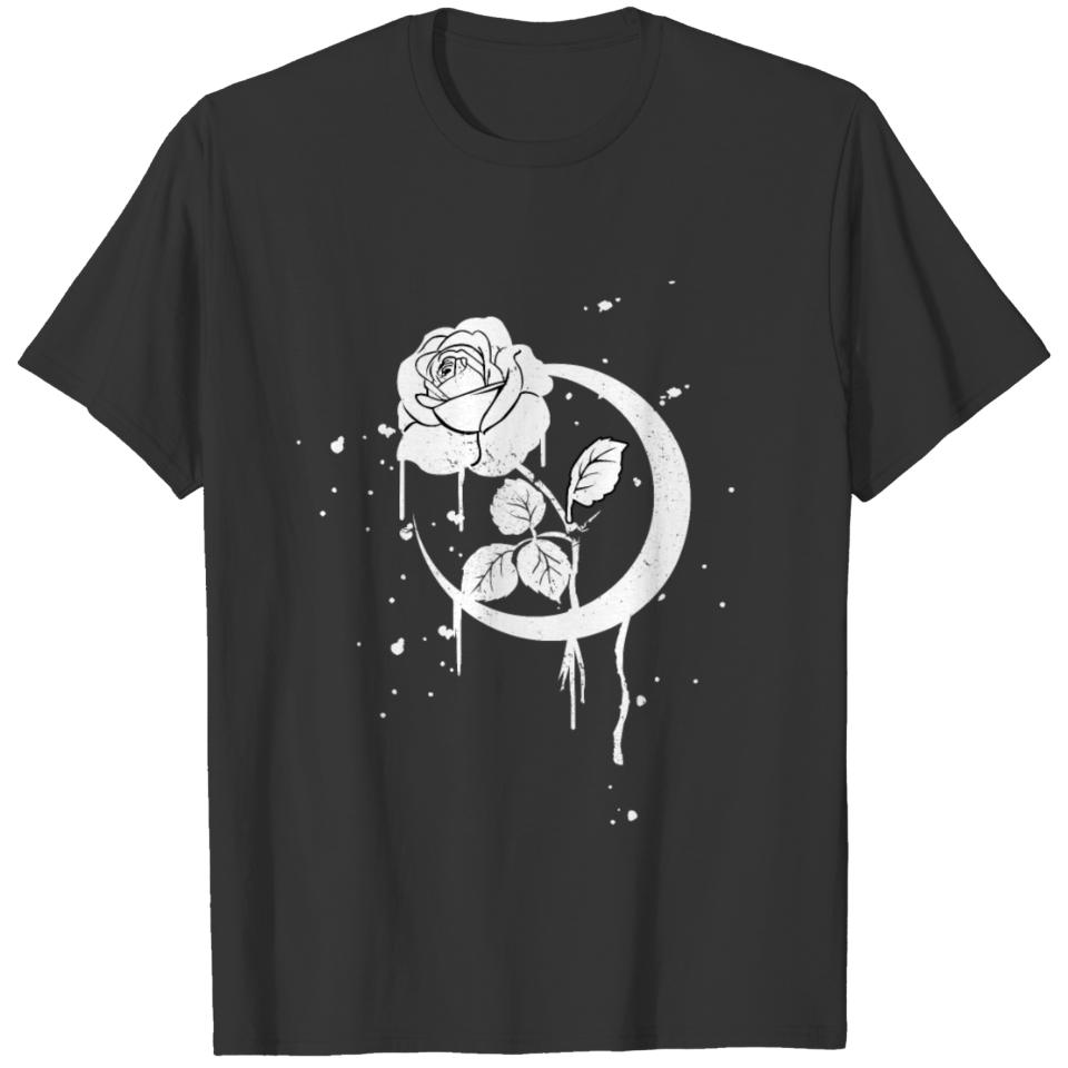 Occult Moon Rose Gothic T-shirt
