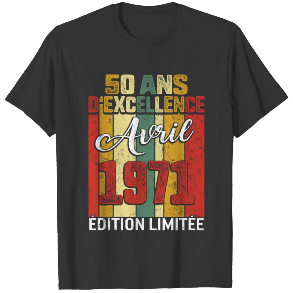 50 Ans D'éxcellence Tee Shirt Cadeau D' T-shirt