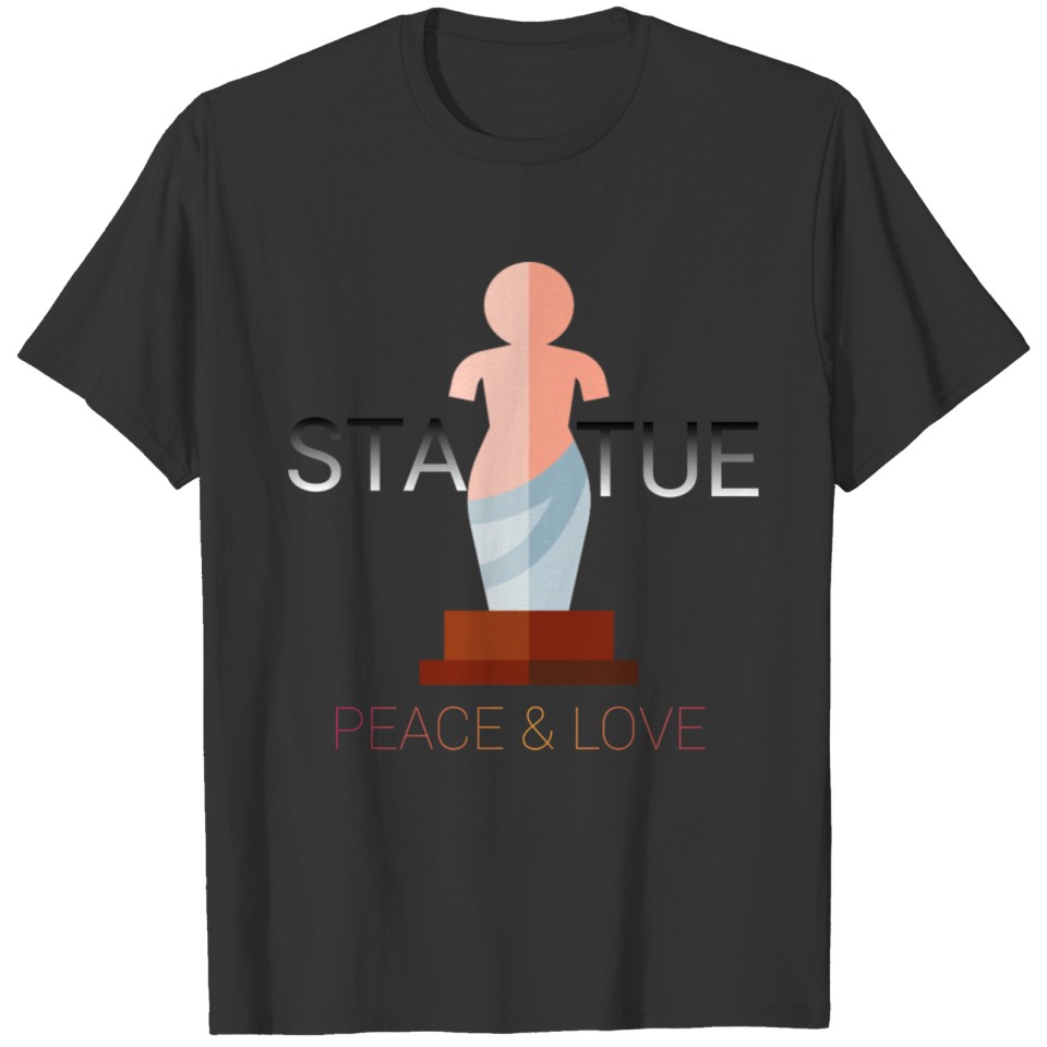 Statue, Peace & Love T-shirt