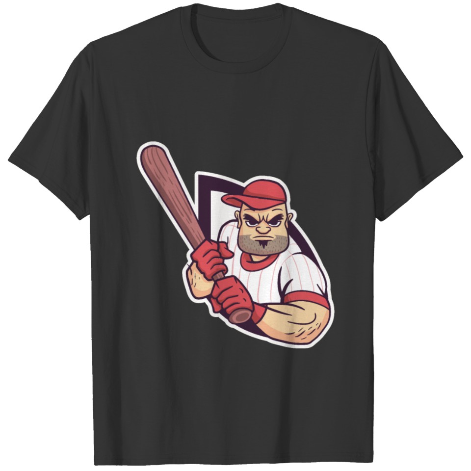 Baseball Game Face Baseball Player T Shirts