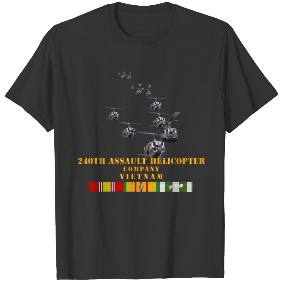 Army 240th Assault Helicopter Co w VN SVC V1 T-shirt