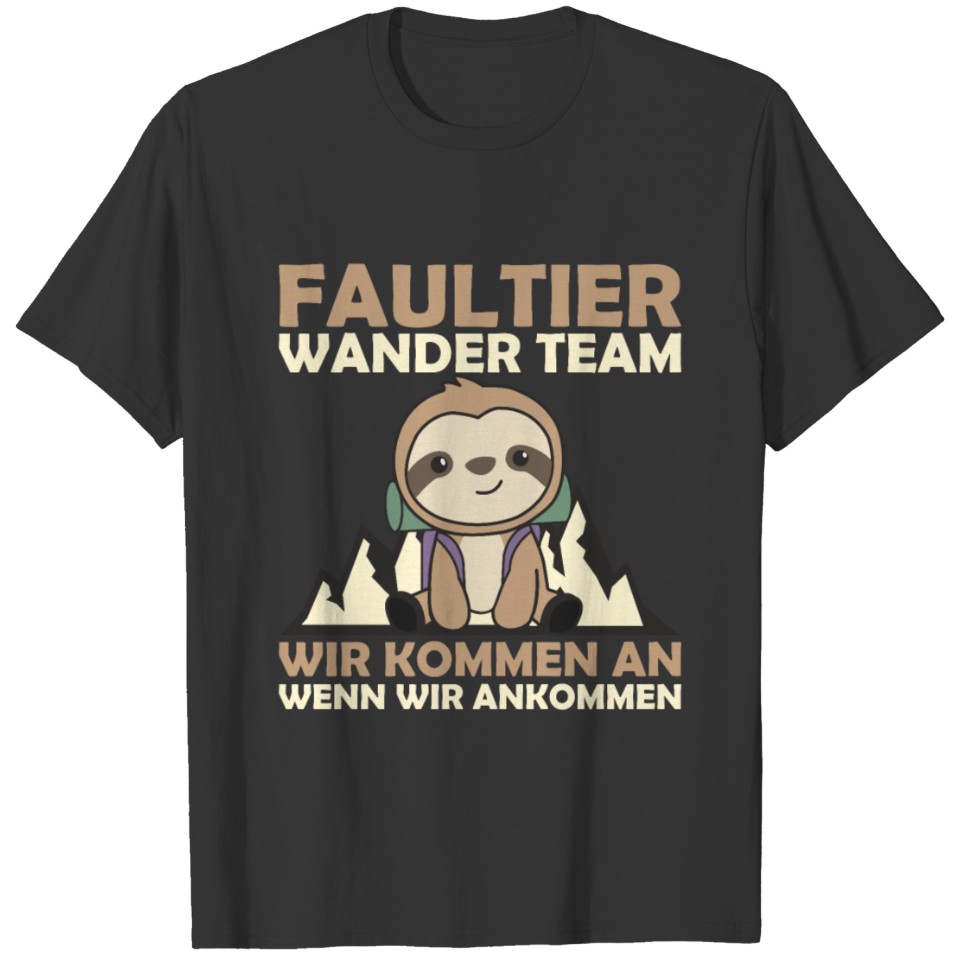 Sloth Hiking Team Mountaineer Sloths Hiking T-shirt