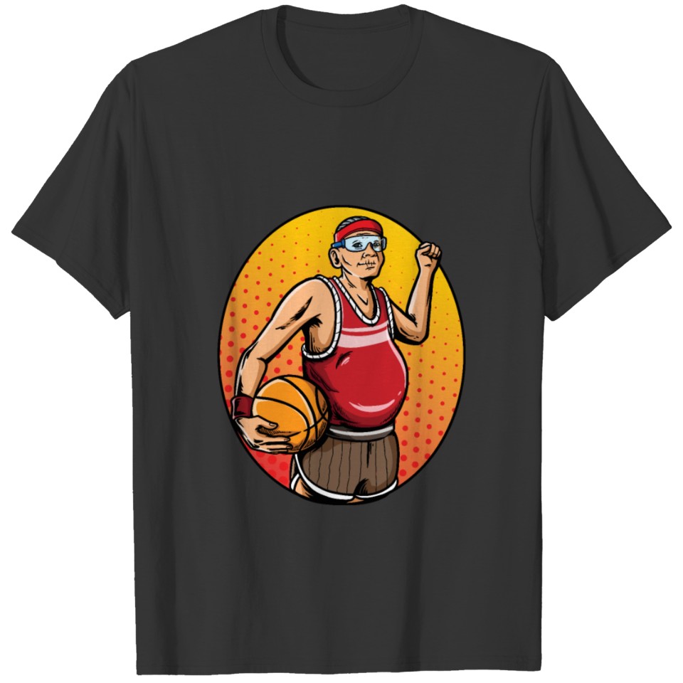 Basketball Old Man Basketball Player T-shirt
