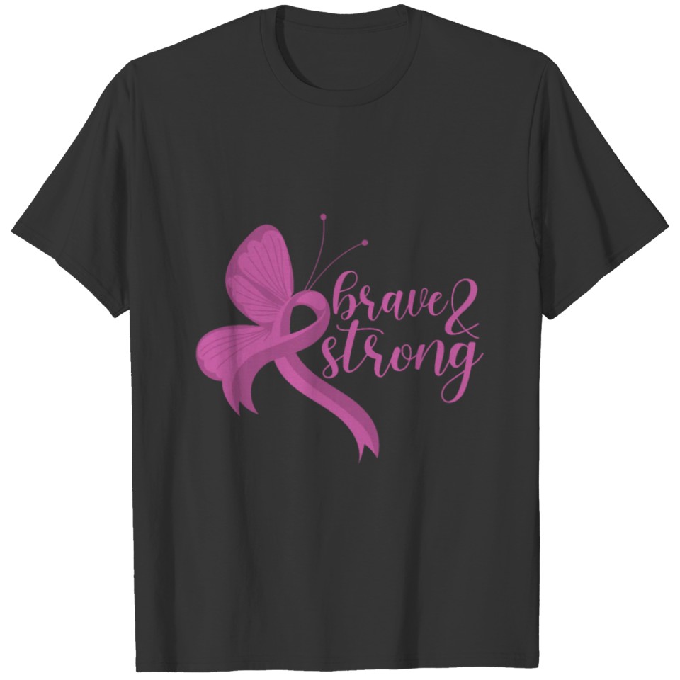 Brave & Strong Fibro Fibromyalgia Awareness T-shirt