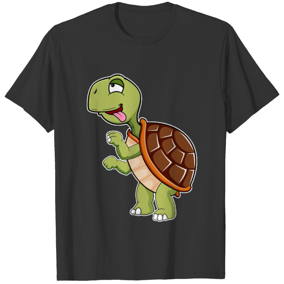 Cute Baby Happy Sea Turtle Art Design T Shirts