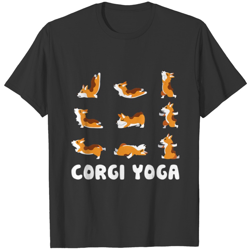 Corgi Yoga Cute Meditation Workout Exercise Dog Mo T Shirts