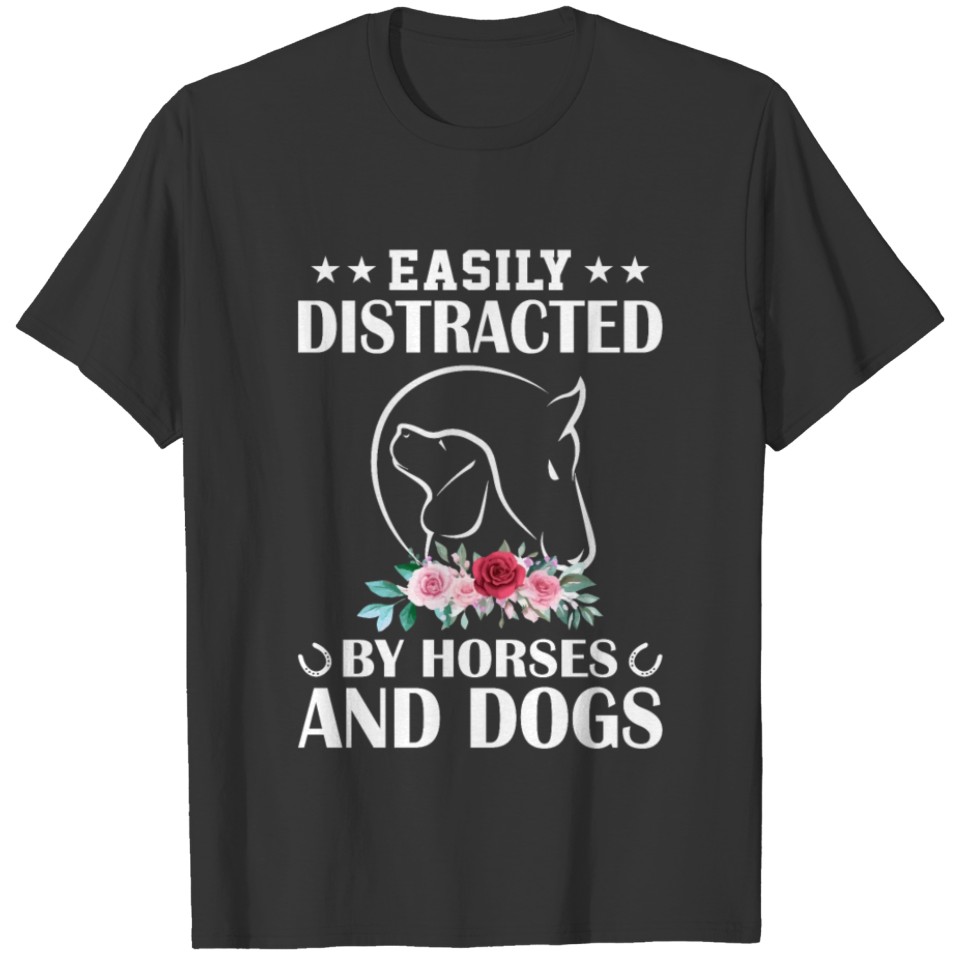 Easily Distracted Horse Horseback Equestrian T-shirt