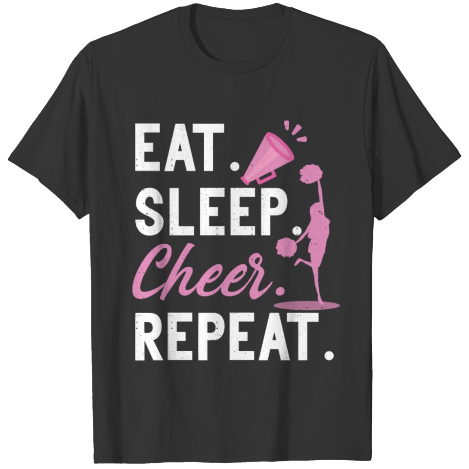 Cheerleader Gymnastic Dance Eat Sleep Cheer Repeat T-shirt