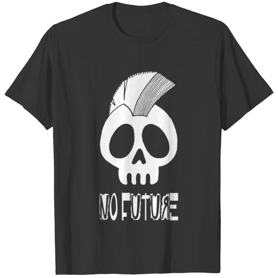 White punk skull T-shirt