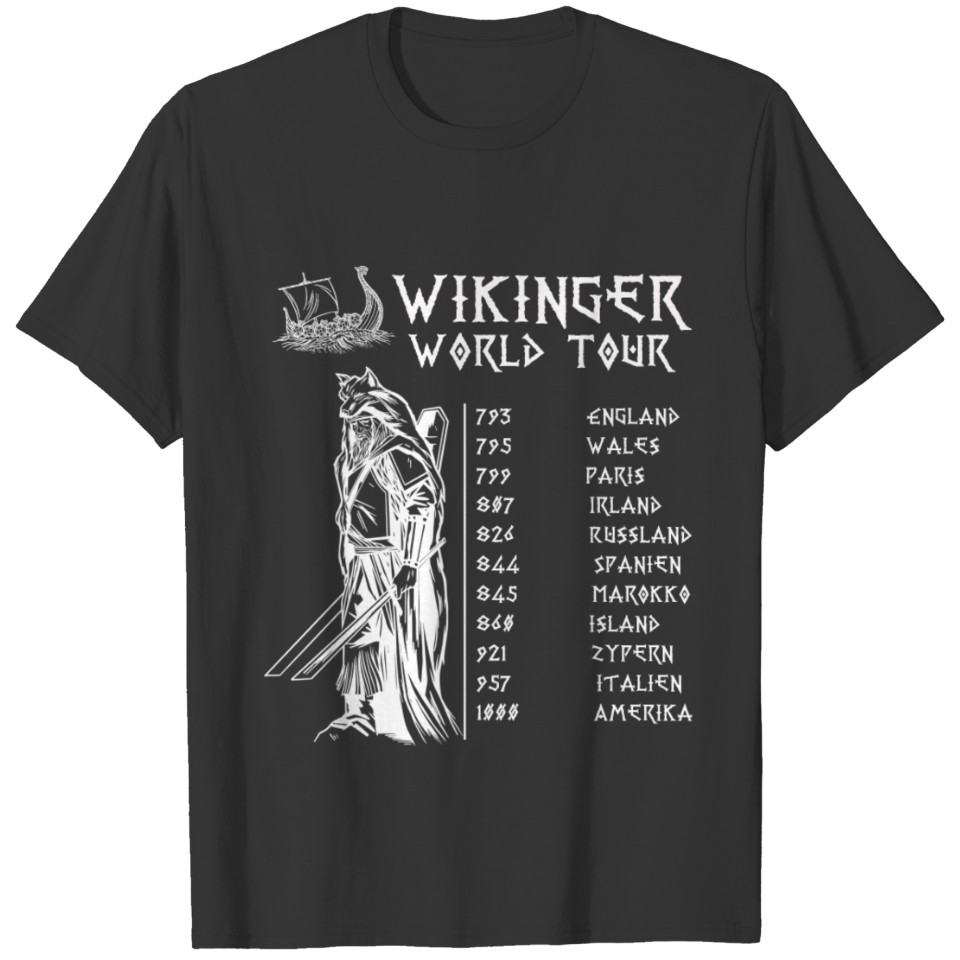 Cult viking men T Shirts world tour