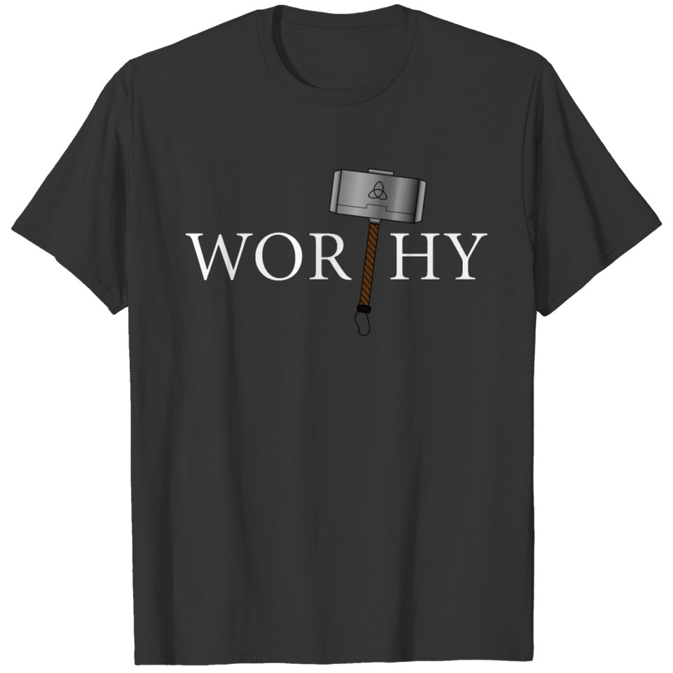 Worthy : Thor Hammer (Mjolnir) Design T Shirts