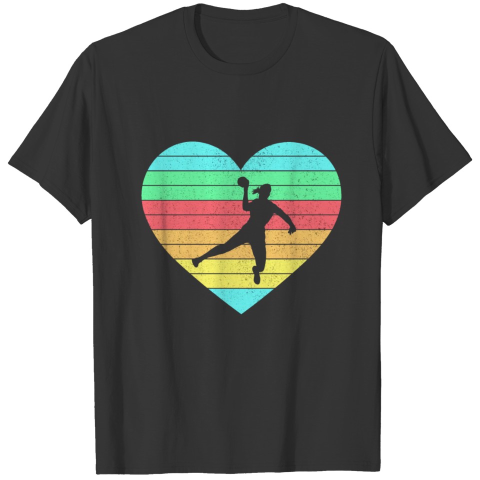 Volleyball Heart Design with Rainbow / Gift T-shirt