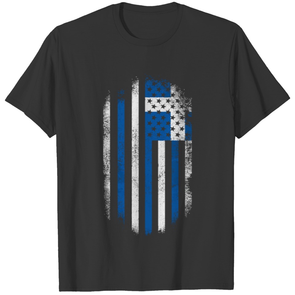 American Greek Flag Greece And Usa Pride T-shirt