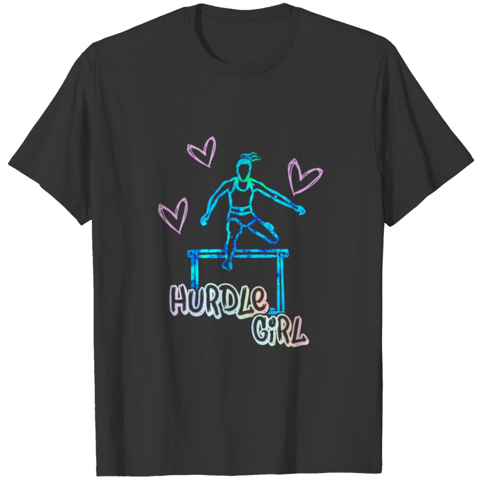 Hurdles Track and Field Cool Gift for Sports Girl T Shirts