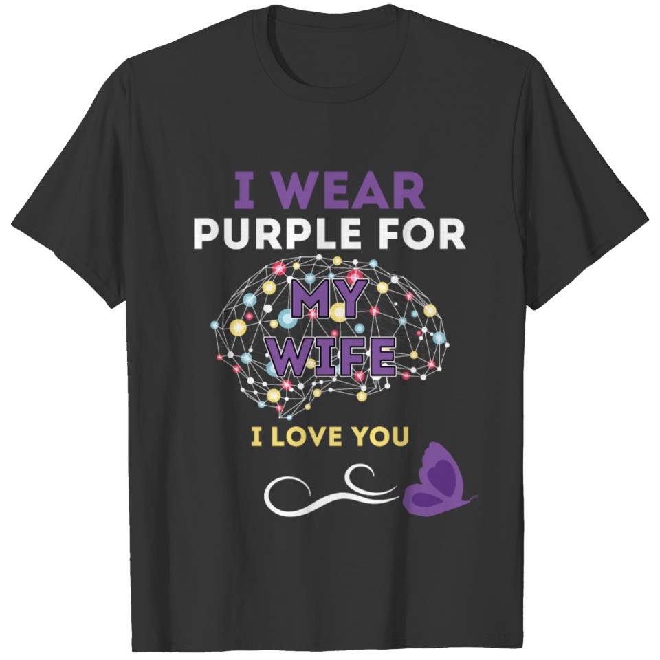 I Wear Purple For My Wife T Shirts