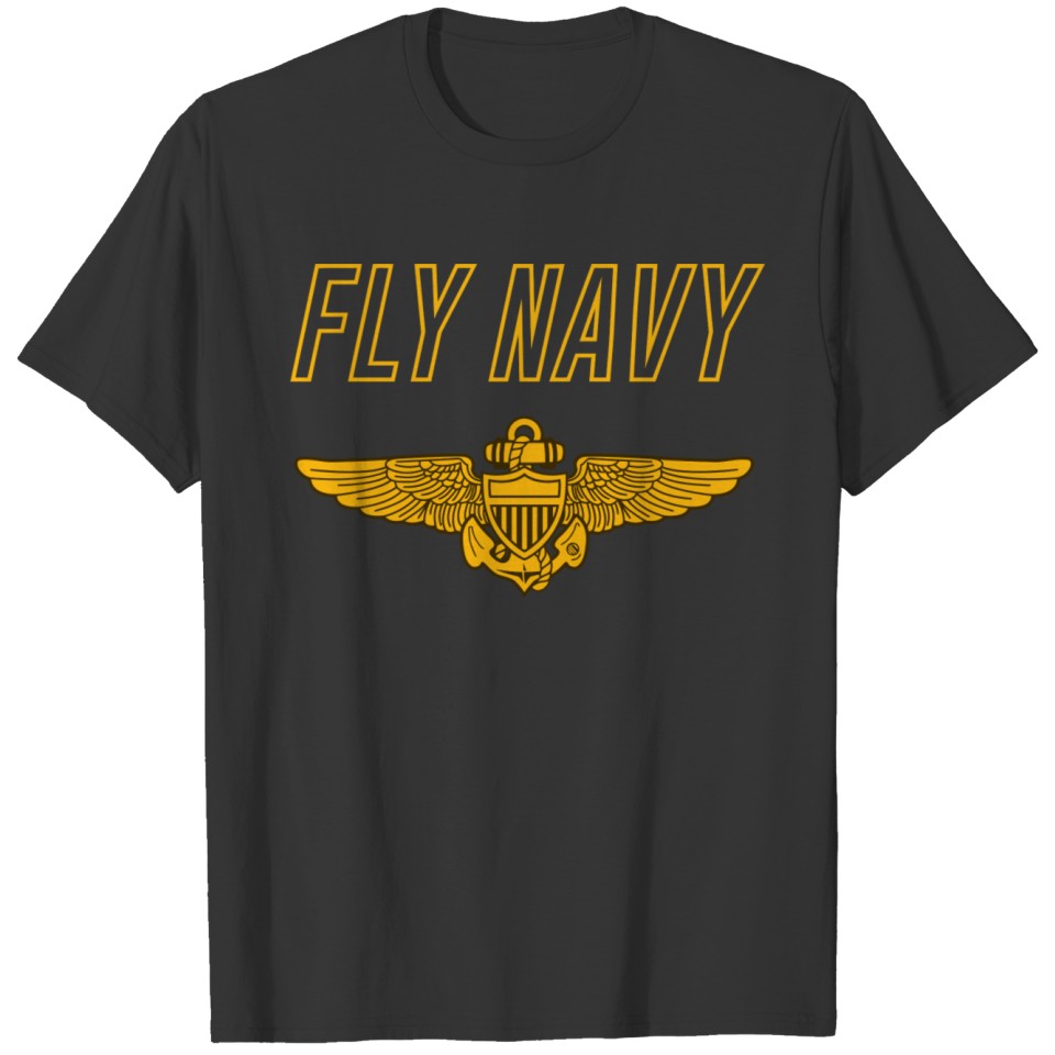 Fly Navy Classic Navy Pilot Wings Sweat Shirt T-shirt