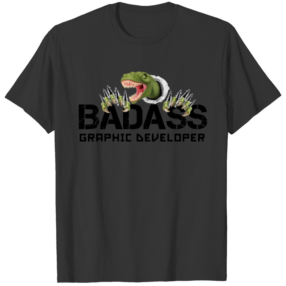 BADASS GRAPHIC DEVELOPER T-REX GRAPHIC DEVELOPER T-shirt