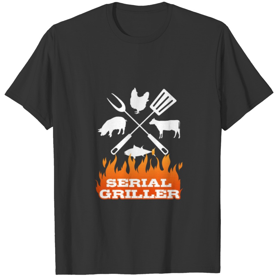 Serial Griller Italian Culinary Italy Grill BBQ T-shirt