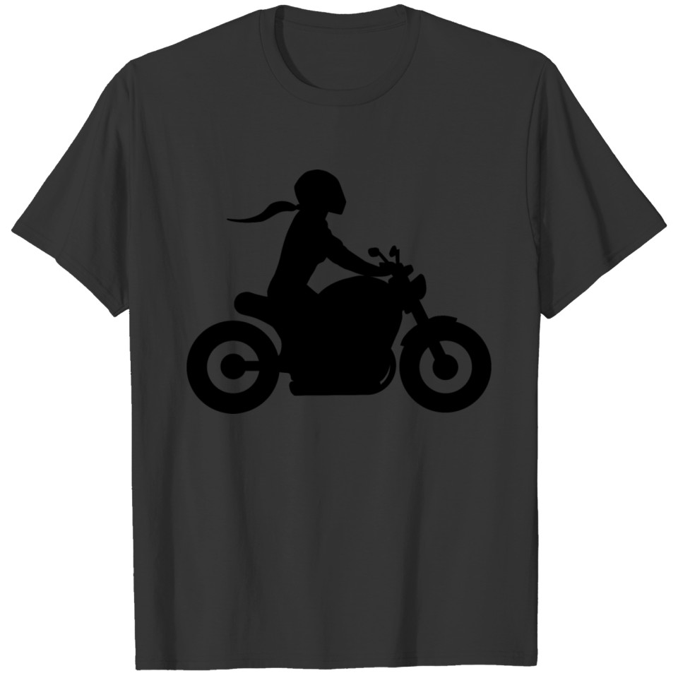 Bikergirl motorcycle lady biker girl chopper woman T Shirts