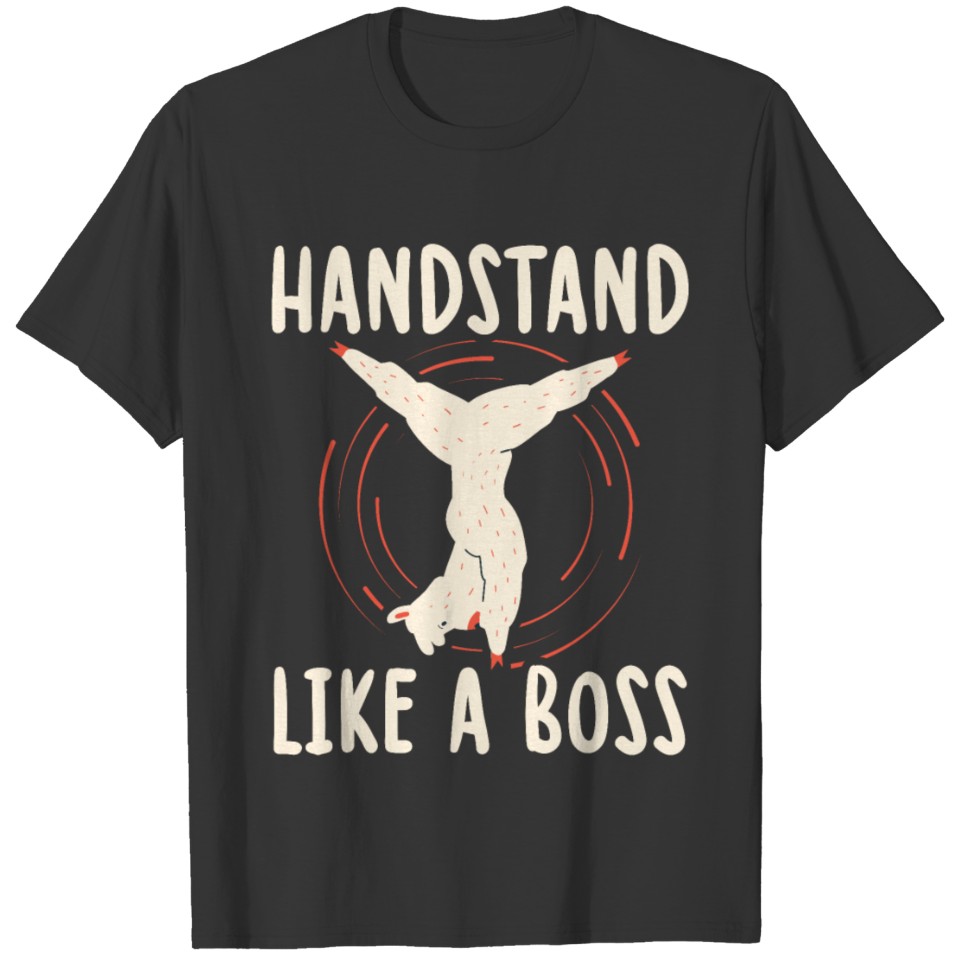 Llama Handstand Like A Boss Alpaca Gymnastics T Shirts
