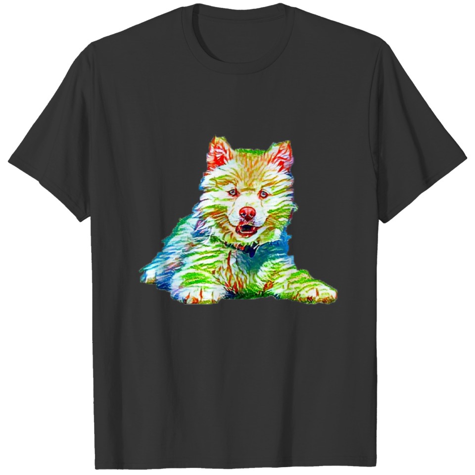 Colorful Art Dog T-shirt