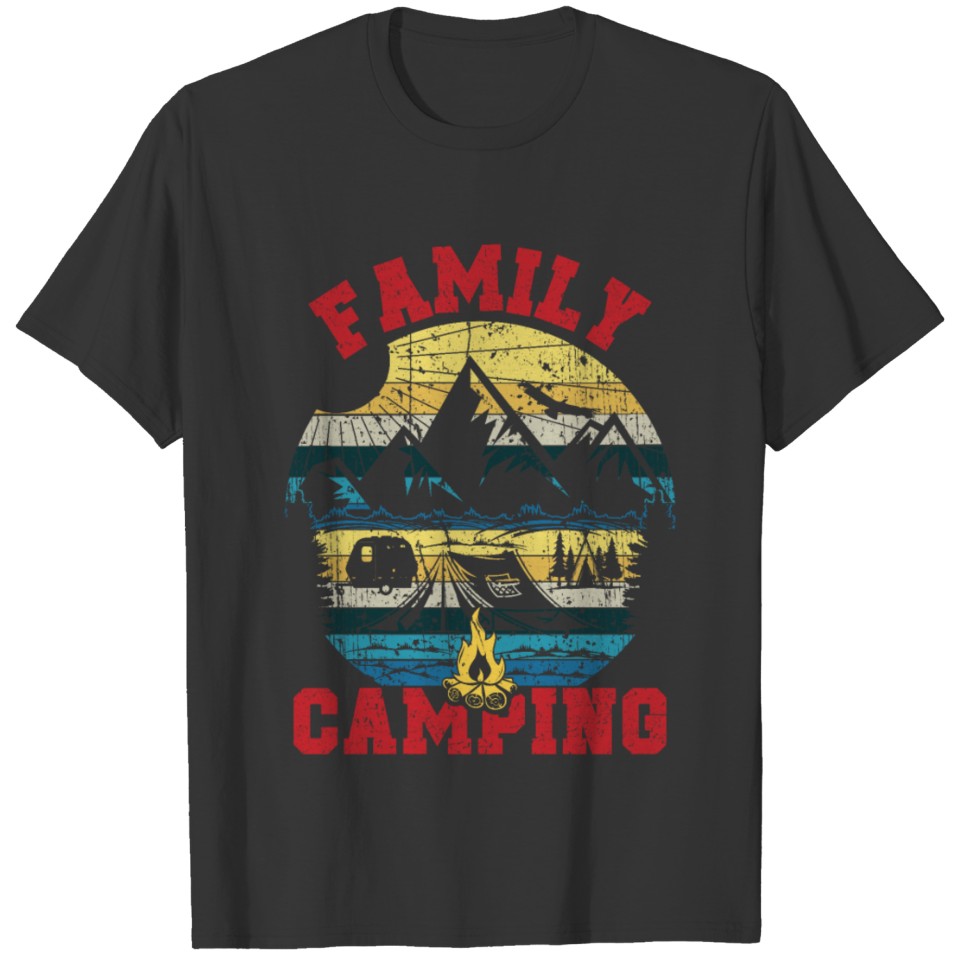 Family Camping Vintage Matching Family Vacation T Shirts