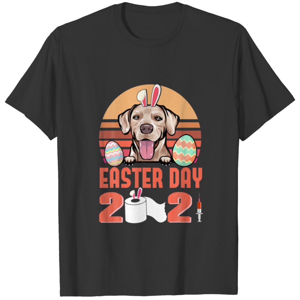Rhodesian Ridgeback Dog Wear Bunny Ears Easter Day T Shirts