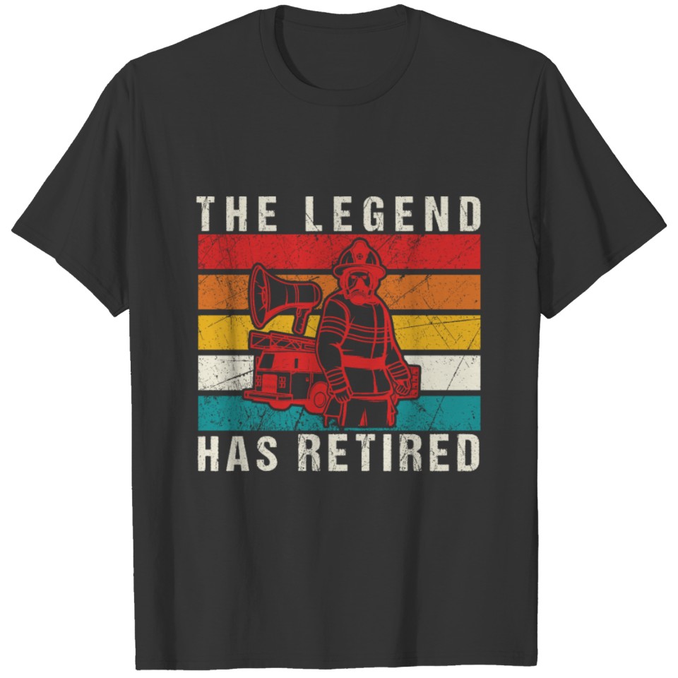 The Legend Has Retired Vintage Fireman Retired T-shirt